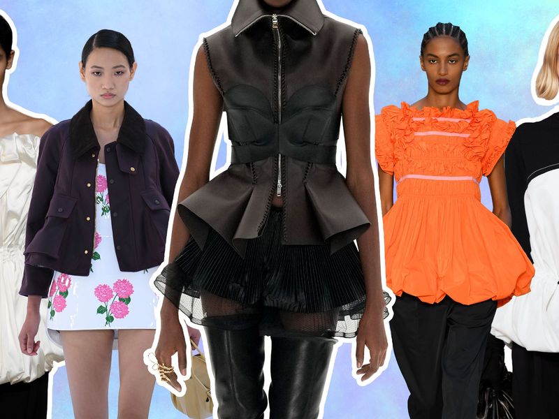 Peplum Tops with Stiff Ruffles