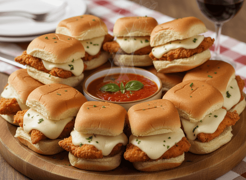 Cheesy Italian Chicken Sliders