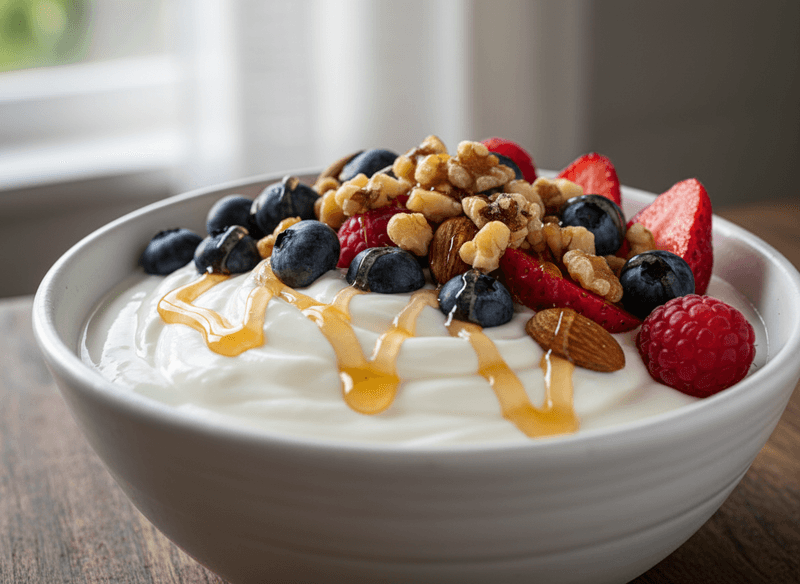 Greek Yogurt with Berries & Nuts