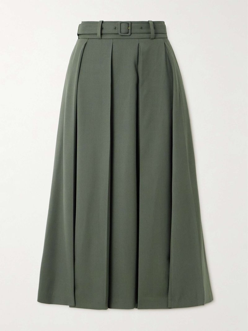 Pleated Midi Skirt