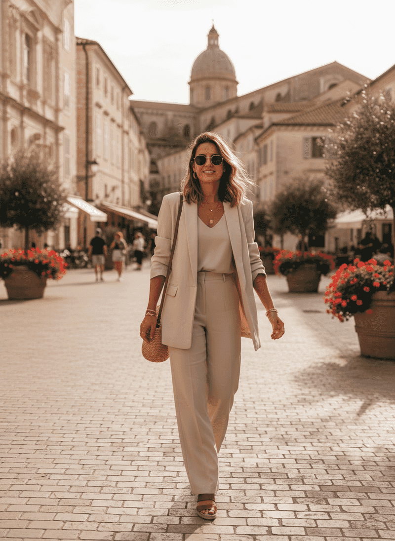 Chic Matching Knit or Soft Tailored Set