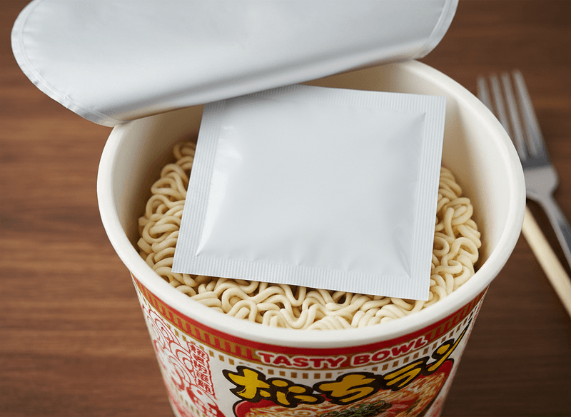 Instant Ramen Snack Cups Eaten Dry with Seasoning Packets
