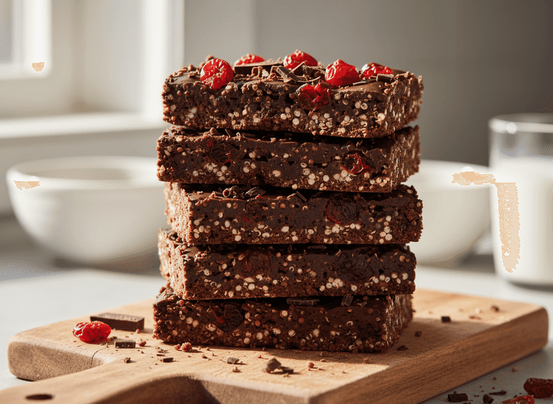 Dark Chocolate Cherry Quinoa Bars