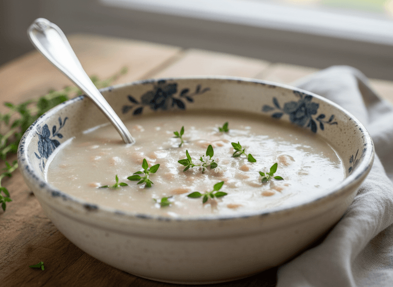 Classic Navy Bean & Thyme Soup
