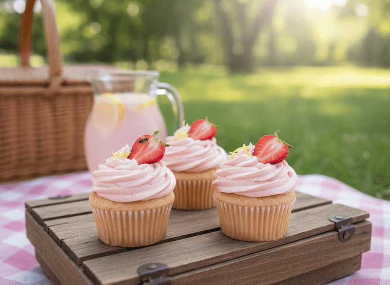 Strawberry-Lemonade Cupcakes