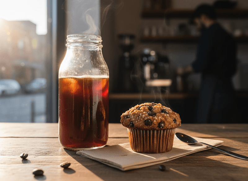 Cold Brew and a Protein Muffin