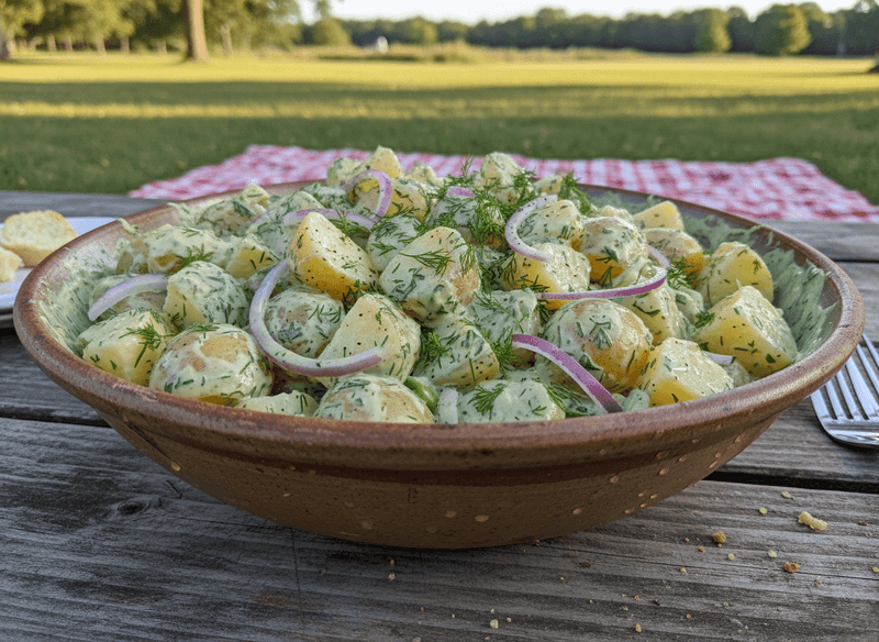 Creamy Dill Potato Salad with a Tangy Twist