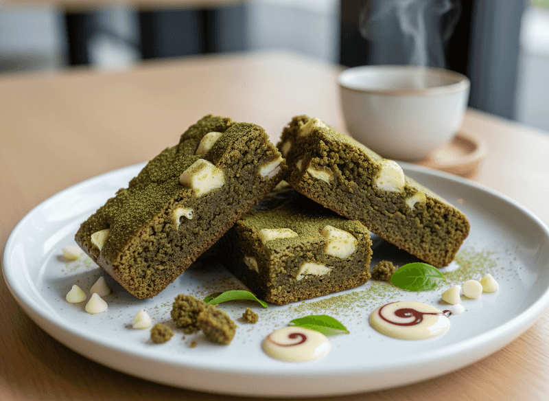 Matcha White Chocolate Brownies