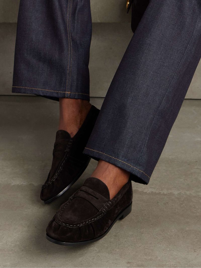 Saint Laurent Le Loafer Suede Loafers