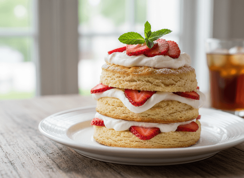 Strawberry Shortcake Biscuit Stacks