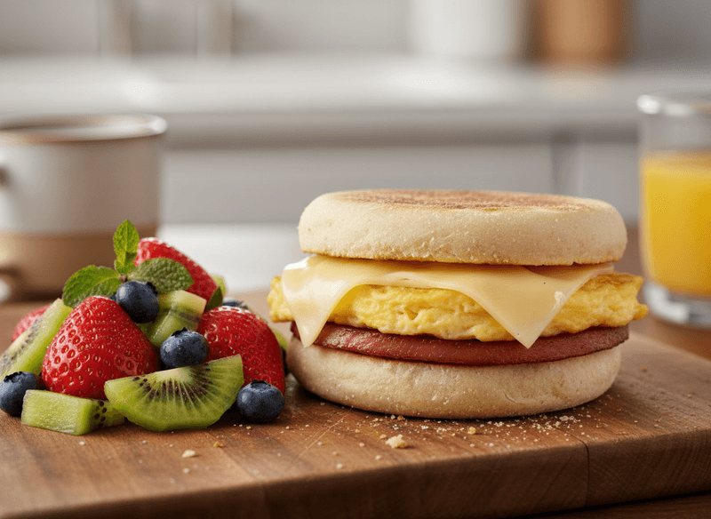Canadian Bacon & Egg Sandwich