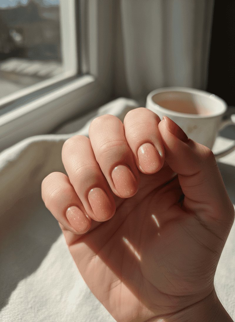 Peachy Nude With Subtle Shimmer