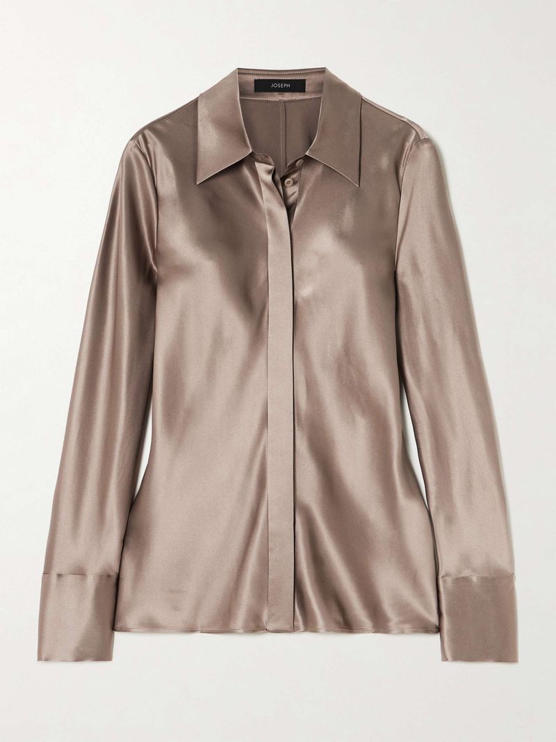 Silk Button-Down Blouse