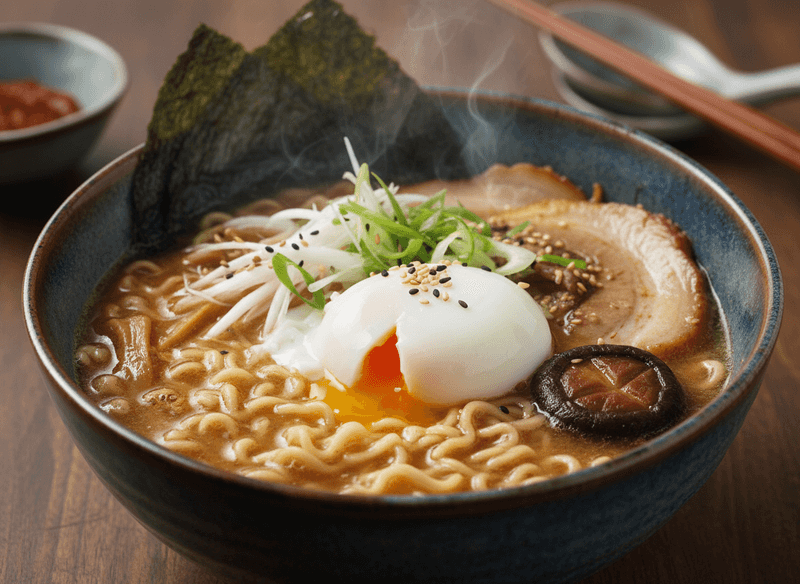 Ramen Noodles Upgraded with a Poached Egg