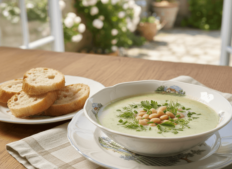 French-Style Flageolet Bean & Herb Soup