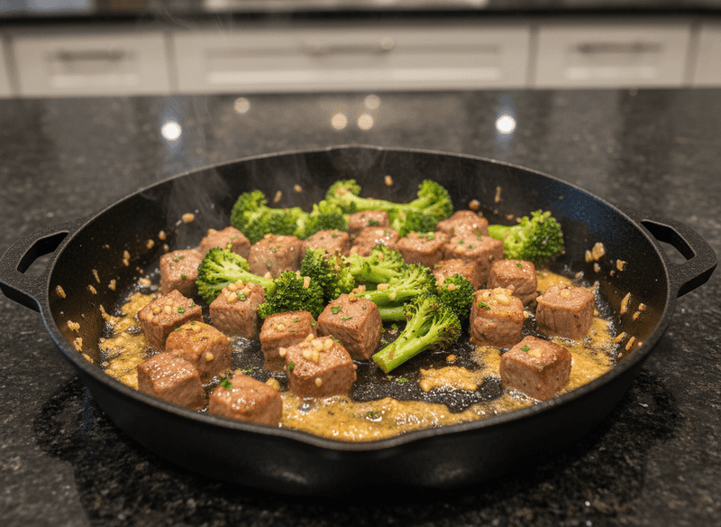 Garlic Butter Steak Bites with Broccoli