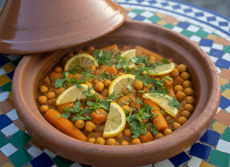 Moroccan Carrot & Chickpea Tagine