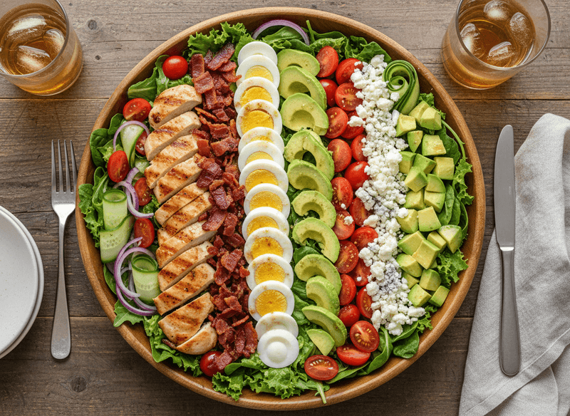 Cobb Salad with Chicken, Bacon, and Avocado