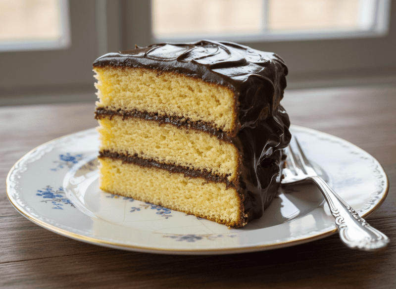 Better Boxed Yellow Cake with Chocolate Frosting