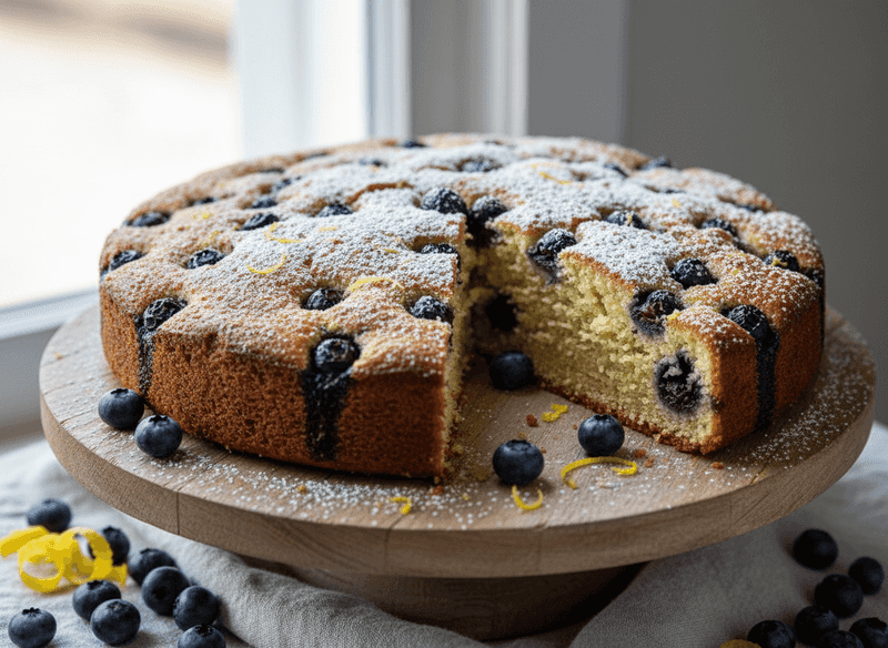 Lemon Blueberry Ricotta Cake