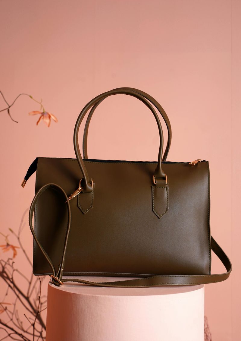 Structured Leather Handbag