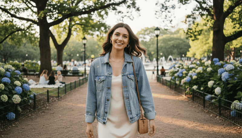 Styled With a Denim Jacket