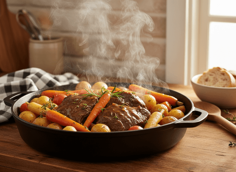 Slow-Simmered Beef Pot Roast with Root Vegetables