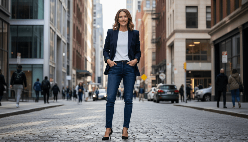 Tailored Blazer + Fitted Jeans