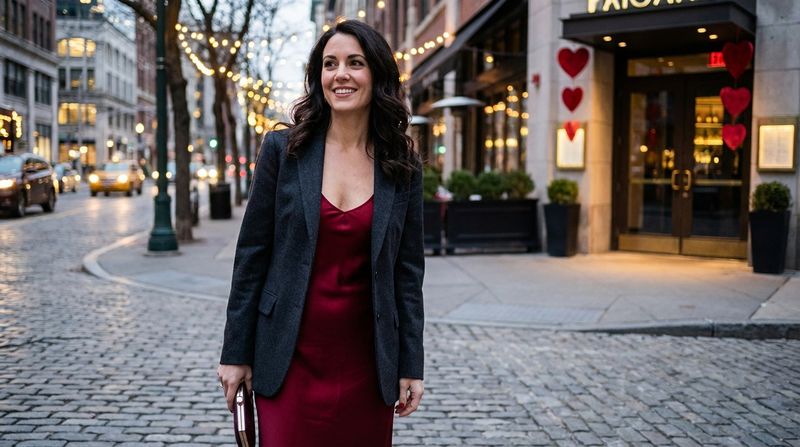 Tailored Blazer with a Slip Dress