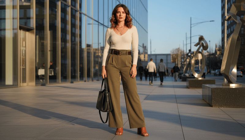 Tailored Trousers + Fitted Knit