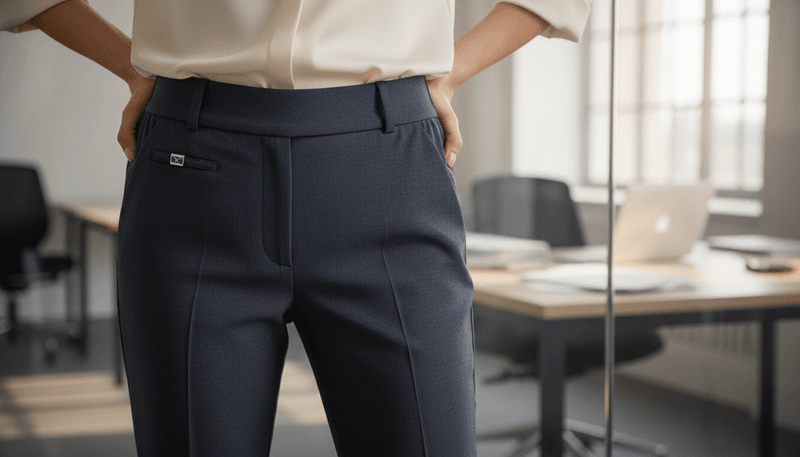 Tailored Trousers with Elastic Waistbands