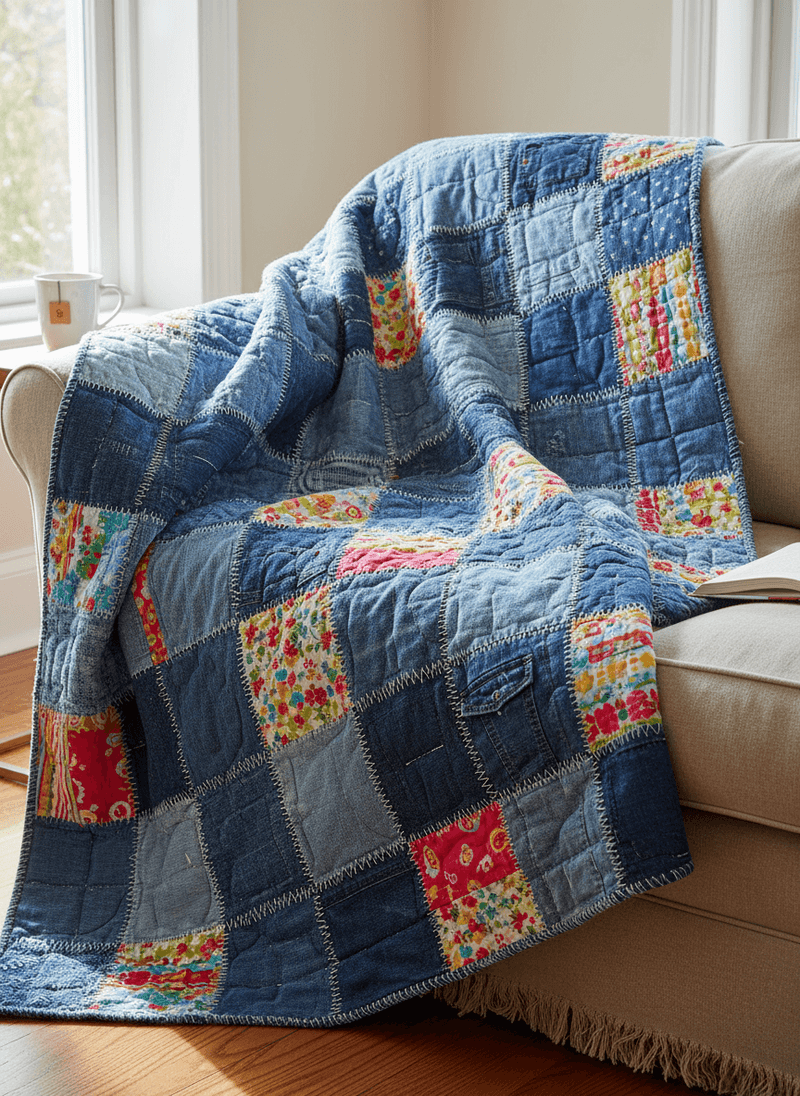 Zero-Waste Quilted Blanket