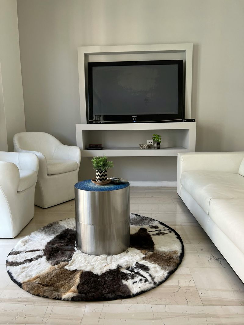 The Sofa, Coffee Table, and TV are All the Wrong Scale