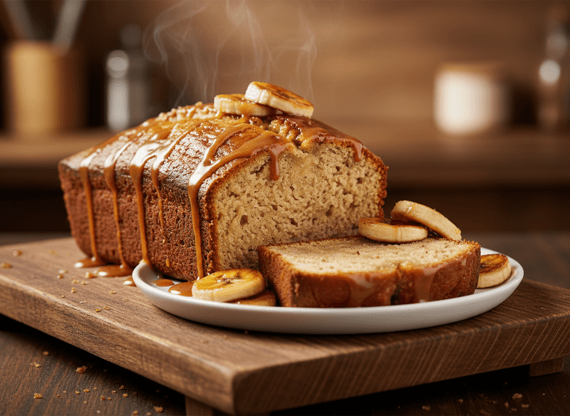 Salted Caramel Banana Bread Cake