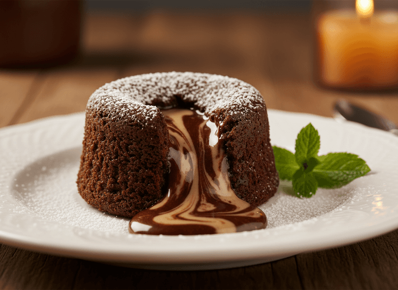 Molten Chocolate Tahini Lava Cakes