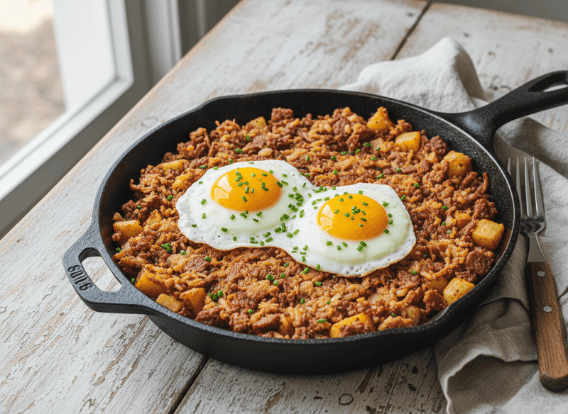 Corned Beef Hash and Eggs