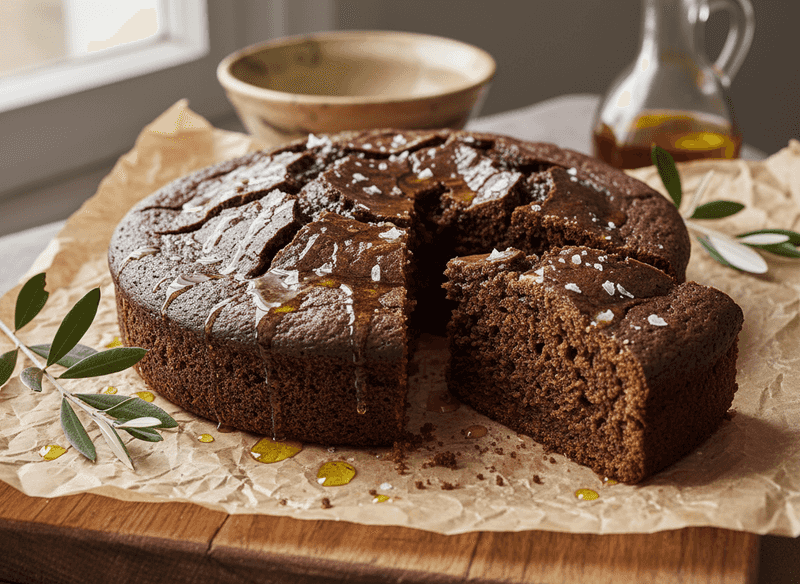Chocolate Olive Oil Cake with Sea Salt