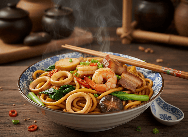 Fujian Hokkien-Style Braised Noodles