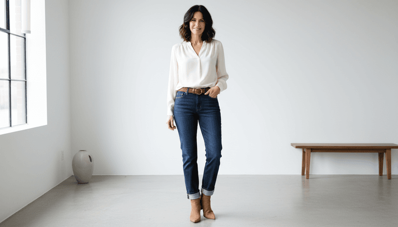 Well-Fitted Dark Denim