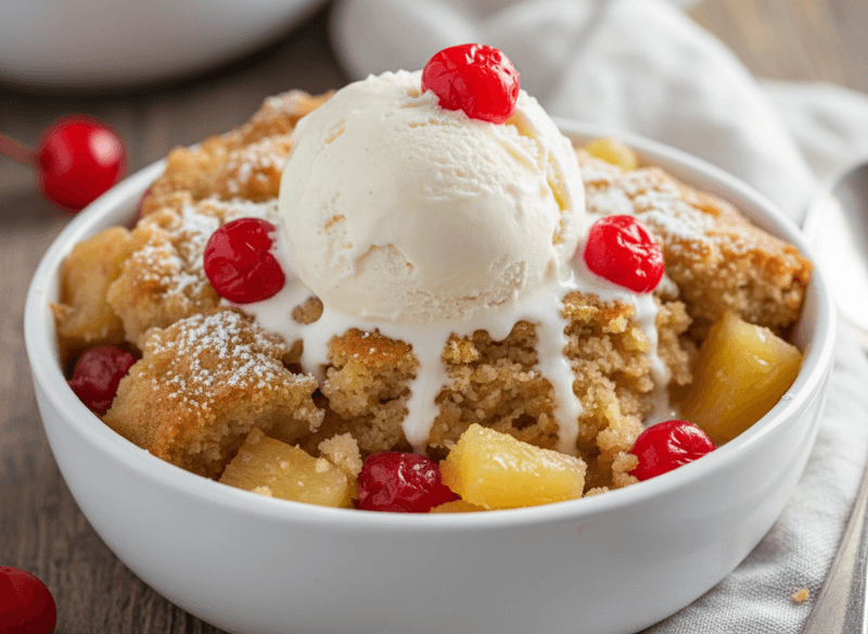 Pineapple Cherry Dump Cake