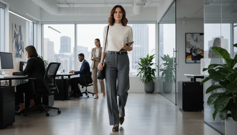 Wide-Leg Pants with Structure