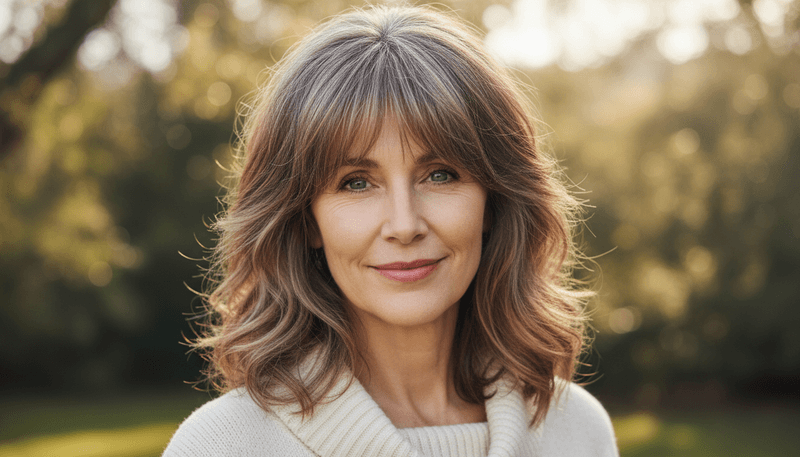 Wispy Fringe with Medium Length