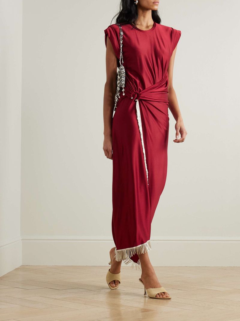 Wrap Dress in a Rich Jewel Tone
