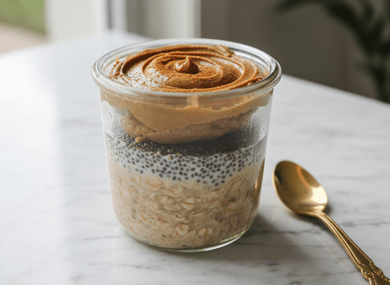 Overnight Almond Chia Oats