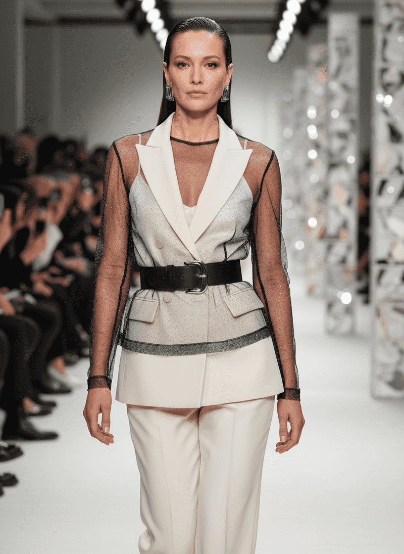 Sheer Layering Over Full Outfits