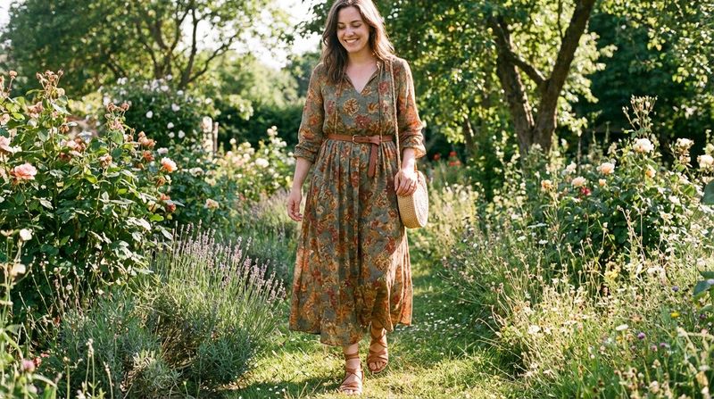 A Flowy Maxi Dress with a Leather Belt