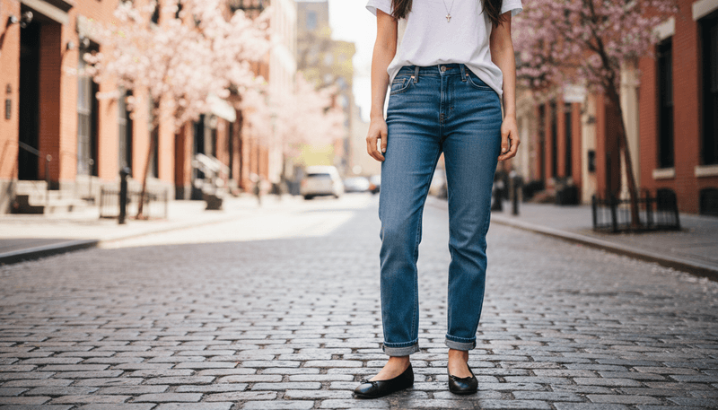 Ballet Flats or Slim Sneakers Instead of Chunky Shoes
