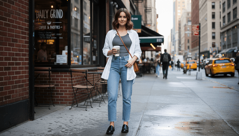 Button-Down Shirt as a Layering Piece