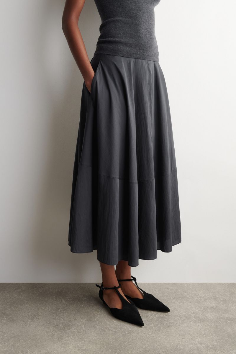COS Fluid Circle-Cut Midi Skirt