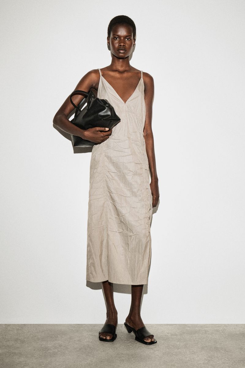 COS Gathered Slip Dress